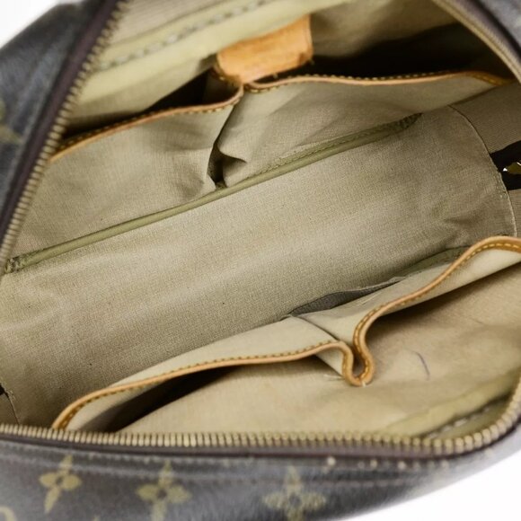 LOUIS VUITTON LV Logo Deauville Hand Bag Monogram Leather Brown - Picture 15 of 16